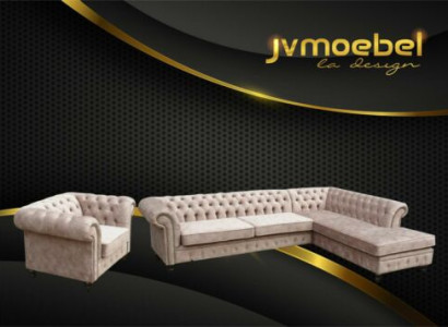 Chesterfield Classic Living room Furniture Corner sofa Sofa Couch Upholstery